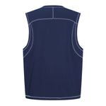 Contrast Stitching Sleeveless Crew Neck Casual Sport Tee