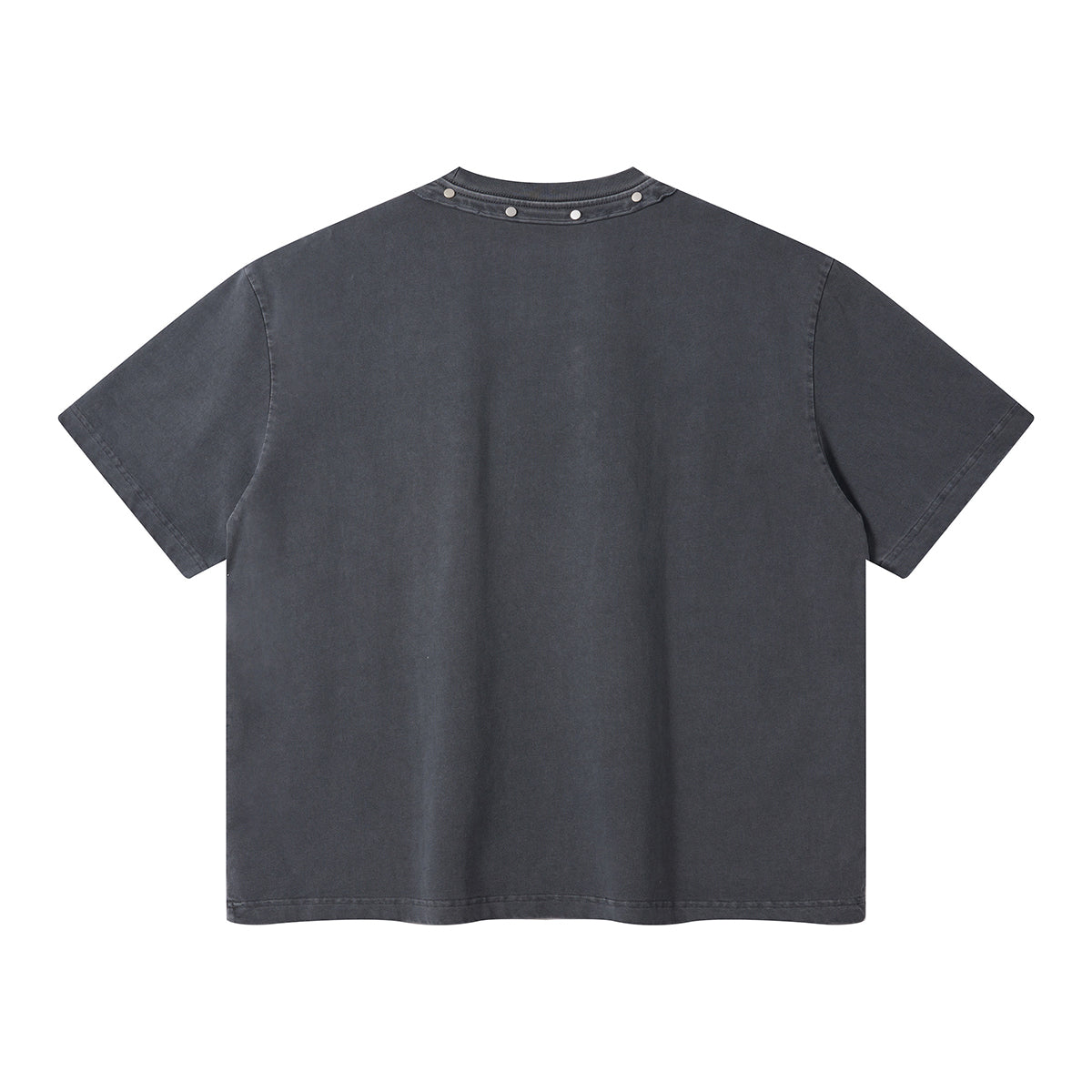 Rivet Detail Washed Boxy Fit T-Shirt