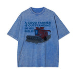 A Good Farmer Graphic Washed Tee-INNBLAC Fashion Apparel