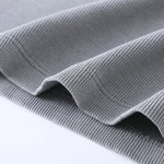 Crew-Neck Long Sleeve Ribbed Top