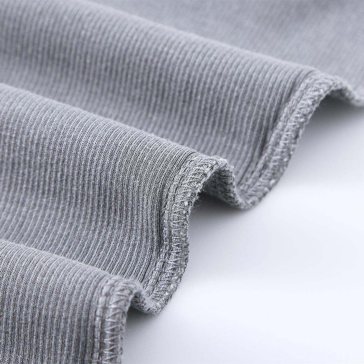 Crew-Neck Long Sleeve Ribbed Top