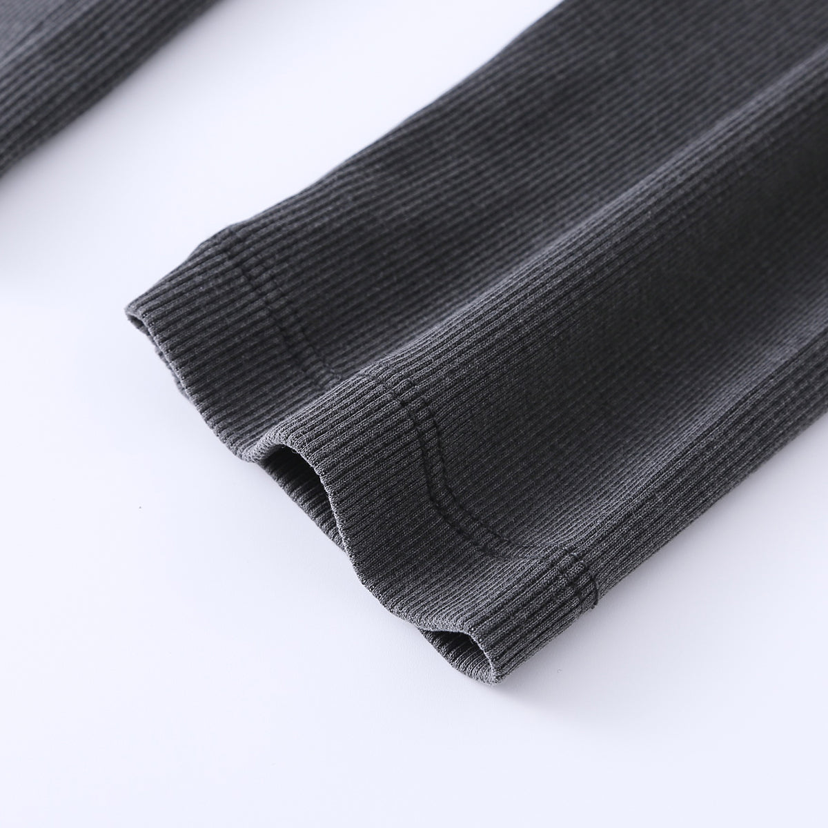 Long-Sleeve Ribbed Henley Top 8.25oz