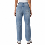 High Waisted Pull-On Straight Leg Jeans