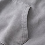 Heavyweight Washed Cotton Zip-Up Hoodie