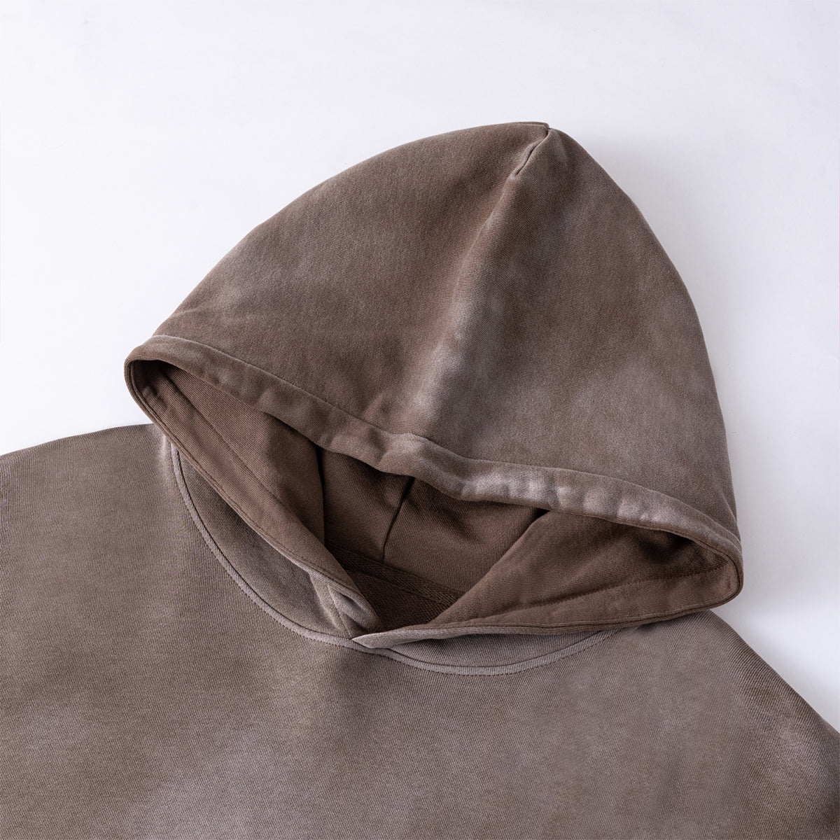 Two-Layer Sleeve Ombre Faded Hoodie