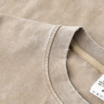 Distressed Raw Edge Washed T Shirt 8oz