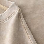 Distressed Raw Edge Washed T Shirt 8oz