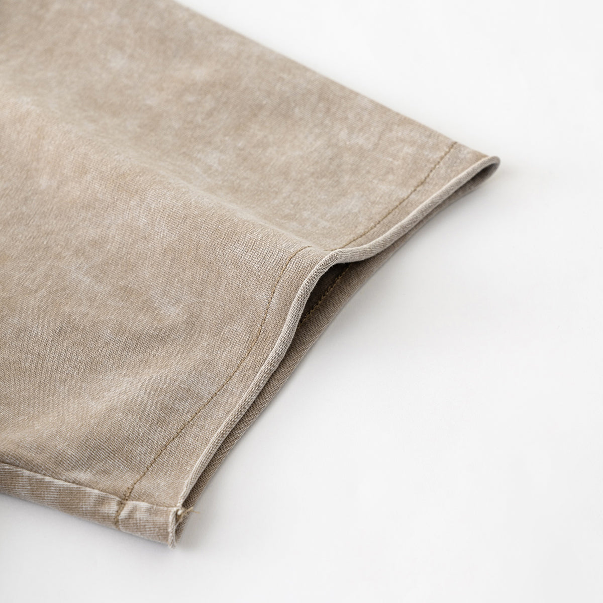 Distressed Raw Edge Washed T Shirt 8oz