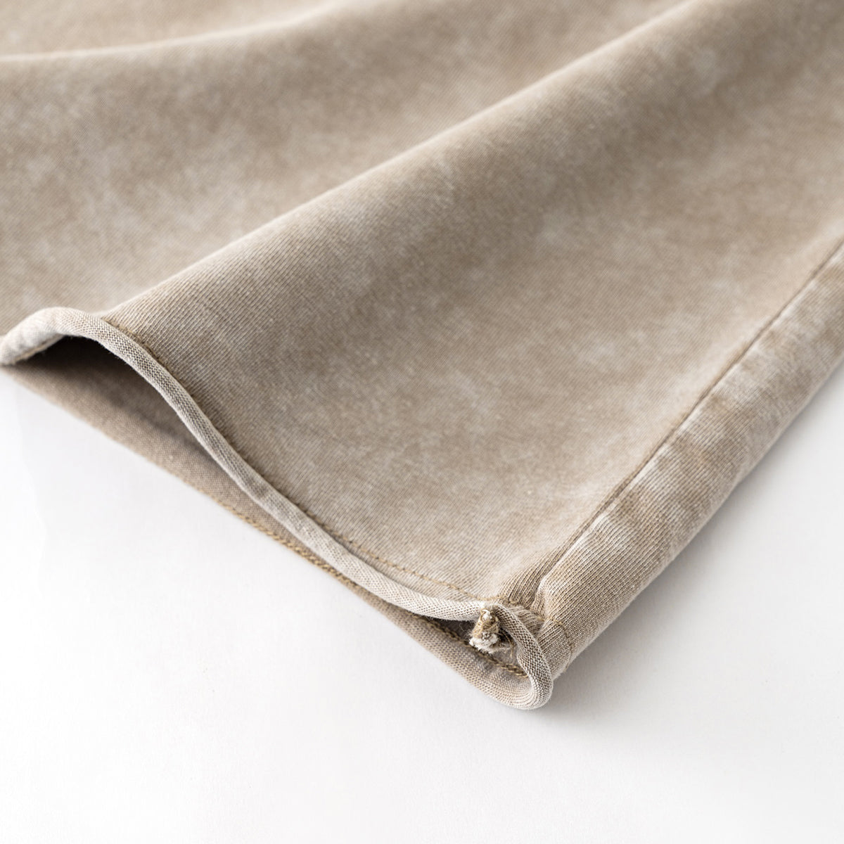 Distressed Raw Edge Washed T Shirt 8oz