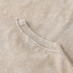 Distressed Raw Edge Washed T Shirt 8oz