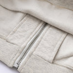 Relaxed Zip-Front Solid Color Sweatshirt