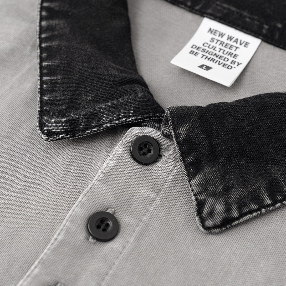 Polo lavado de color en contraste de 8.5 oz