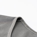 Fitted Rib-Knit V Neck T-Shirt 8.2oz