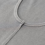 Fitted Rib-Knit V Neck T-Shirt 8.2oz