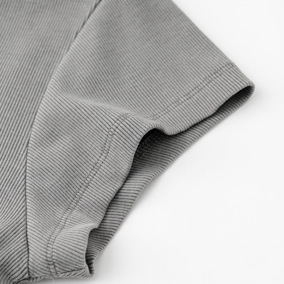 Camiseta Henley de canalé de manga corta de 8 oz