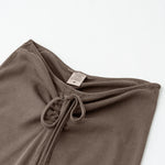 Falda larga maxi acanalada para mujer