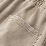 Washed Raw Edge Baggy Shorts