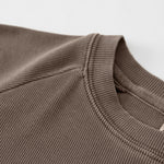 Crew Neck Ribbed Crop T Shirt 8oz