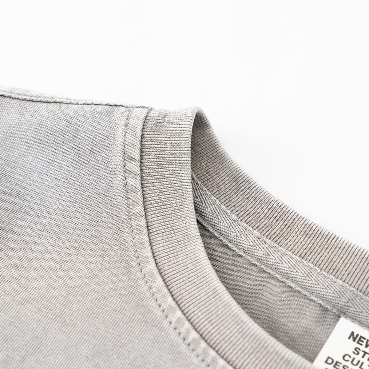 Washed Cotton Pleated Waist Tee 8.55oz