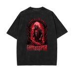 Heavyweight Washed Skull Graphic Tee-INNBLAC Fashion Apparel