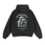 Punk Skull Graphic Zipper Hoodie-INNBLAC Fashion Apparel