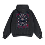 Punk Skull Graphic Zipper Hoodie-INNBLAC Fashion Apparel