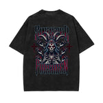 Punk Skull Graphic Washed Tee-INNBLAC Fashion Apparel