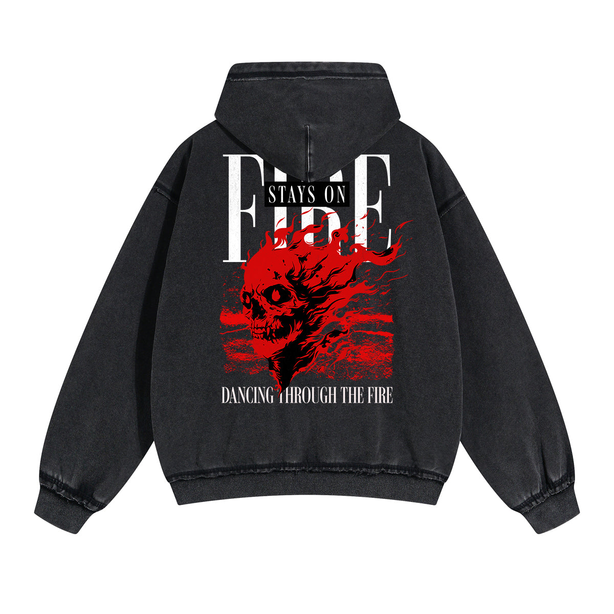 Punk Skull Graphic Zipper Hoodie-INNBLAC Fashion Apparel