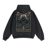 Gothic Skeleton Back Print Hoodie-INNBLAC Fashion Apparel