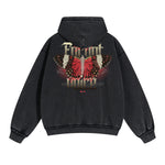 Butterfly Graphic Double Slider Zip Hoodie-INNBLAC Fashion Apparel