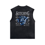 Butterfly Graphic Stone Wash Tank Top-INNBLAC Fashion Apparel
