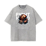 Washed Faded Rebel Graphic Tee-INNBLAC Fashion Apparel