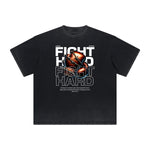 Heavyweight Distressed Streetwear Graphic Tee-INNBLAC Fashion Apparel