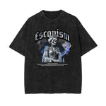 Stone Wash Abstract Pattern T Shirt-INNBLAC Fashion Apparel