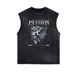 Washed Streetwear Street Pattern Tank Top-INNBLAC Fashion Apparel