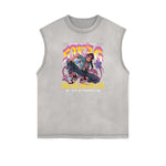 Sleeveless Street Art Abstract Graphic Tee-INNBLAC Fashion Apparel