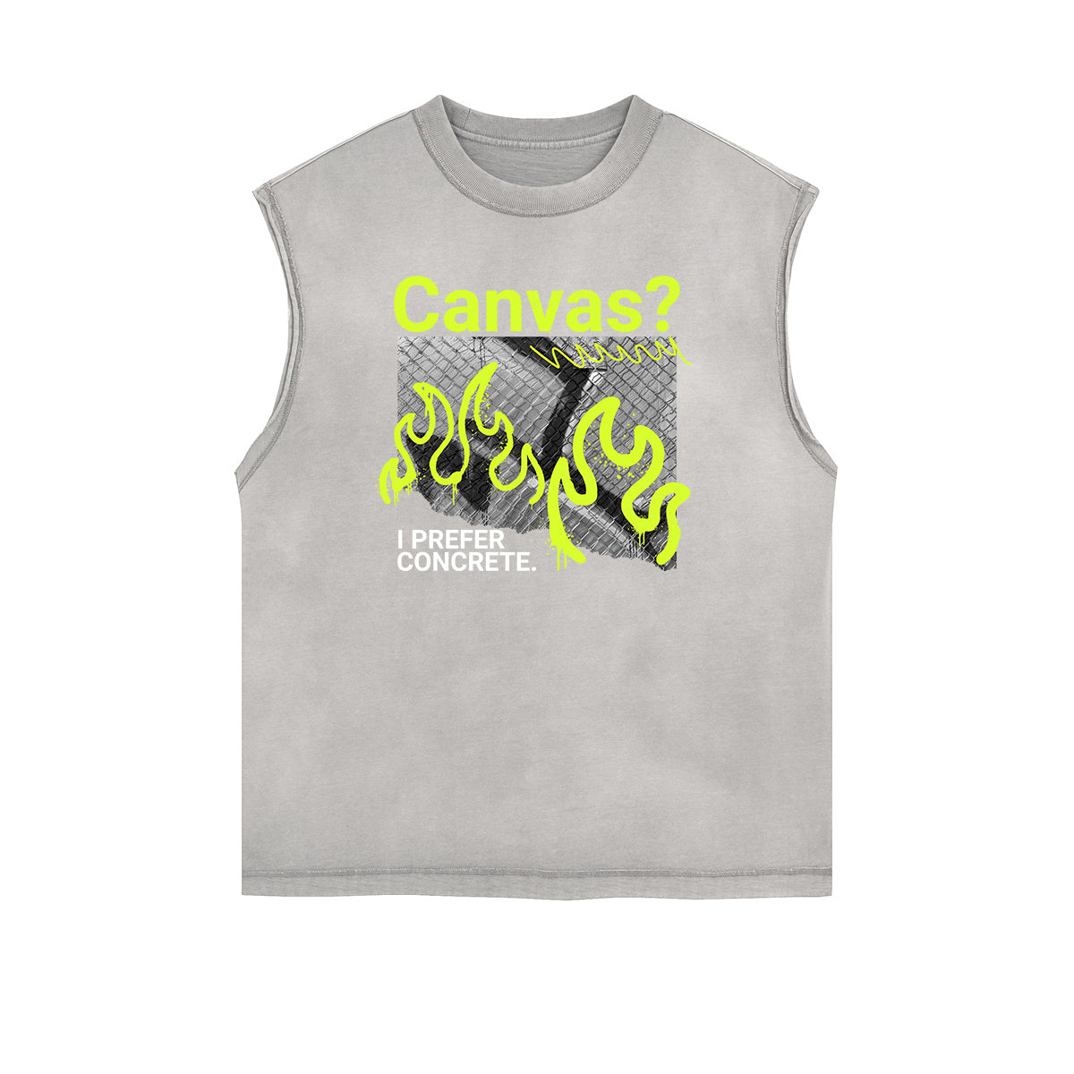 Sleeveless Street Art Abstract Graphic Tee-INNBLAC Fashion Apparel