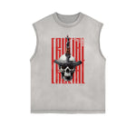Sleeveless Street Art Abstract Graphic Tee-INNBLAC Fashion Apparel