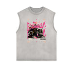 Sleeveless Street Art Abstract Graphic Tee-INNBLAC Fashion Apparel