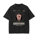 Washed Streetwear Pattern Tee-INNBLAC Fashion Apparel