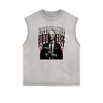 Sleeveless Street Art Abstract Graphic Tee-INNBLAC Fashion Apparel