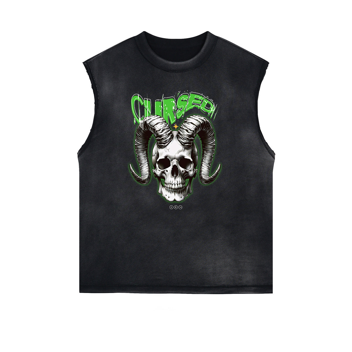 Sleeveless Washed Street Style Graphic T Shirt-INNBLAC Fashion Apparel