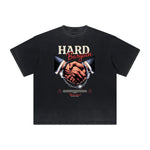 Washed Streetwear Street Pattern Tee-INNBLAC Fashion Apparel