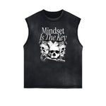 Washed Faded Streetwear Pattern Tank-INNBLAC Fashion Apparel