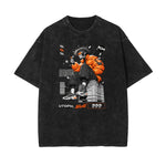 Stone Wash Streetwear Graphic Tee-INNBLAC Fashion Apparel