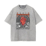Washed Faded Street Style Pattern Tee-INNBLAC Fashion Apparel