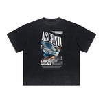 Distressed Street Style Abstract Pattern Tee-INNBLAC Fashion Apparel