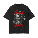 Stone Wash Streetwear Pattern T Shirt-INNBLAC Fashion Apparel
