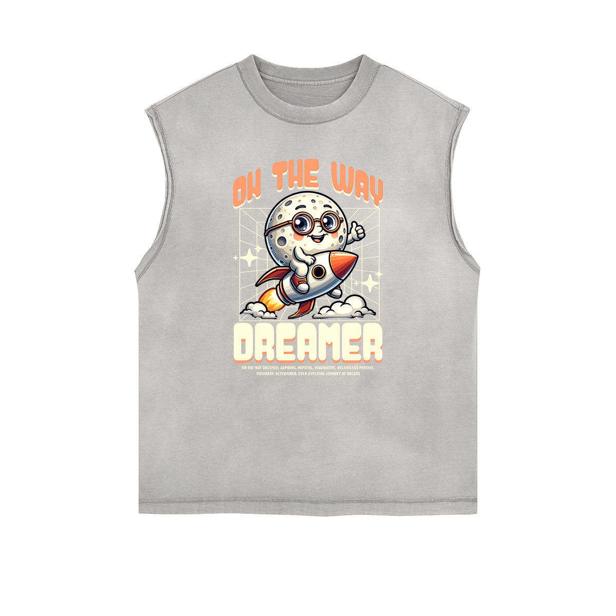 Sleeveless Rebellious Streetwear Pattern T Shirt-INNBLAC Fashion Apparel