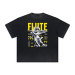 Faded Cupid Statues Pattern Tee-INNBLAC Fashion Apparel